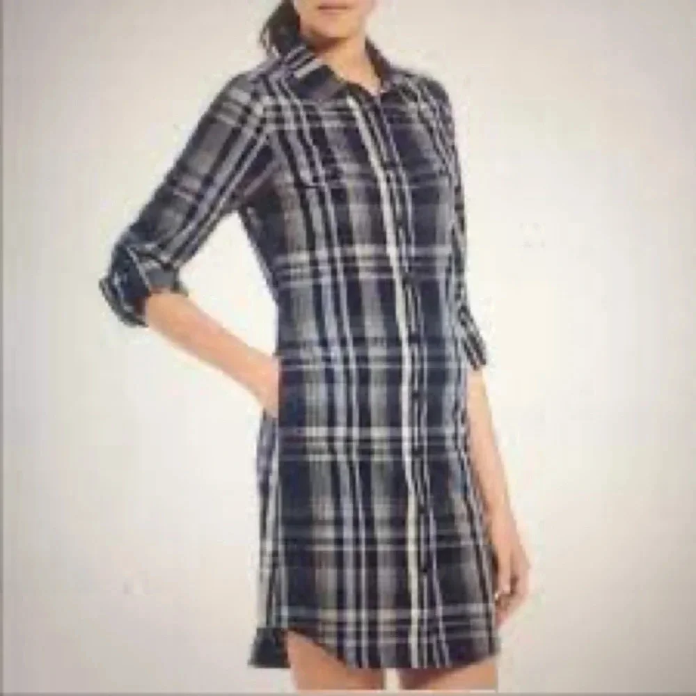 The North Face Cambridge Navy Plaid Shirtdress - Picture 4 of 14